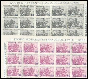 ITALIA 1970 Guerra franco-prussiana 2 fogli interi MNH** - Picture 1 of 1