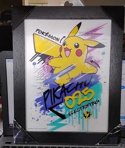 Pokémon Pikachu 025 Electrifying Framed Poster Room Decor NEW ''GAME FREAK'' - Picture 1 of 7