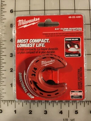 Milwaukee 3/4 inch Close Quarters Tubing Cutter 48-22-4261 NEW - Image 1 of 2