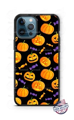 Funda de teléfono Halloween Scary Pumpkin & Candy para iPhone i14 Samsung A14 Google Foto 1 de 4