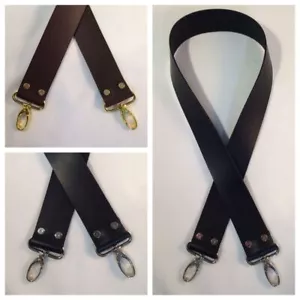 1,5" hochwertige breite Leder Umhängetasche Handtasche Taschenriemen NEU 5 Längen 3 Farben - Bild 1 von 11