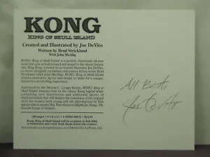 signed by creator/artist Joe DeVito,promo postcard for Kong:King of Skull Island - Picture 1 of 2