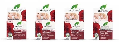 Crema de día Dr. Organic Bioactive orgánica Rose Otto Damascena 50 ml (paquete de 4) Foto 1 de 3