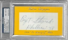 2010 Historic Autographs Ray Stoviak Phillies Debut 1938 D.1998 PSA 8 -1 of 1