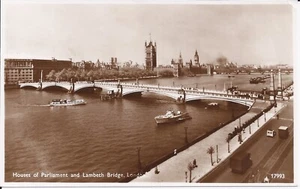 532 Houses of Parliament und Lambeth Bridge London 1951 - Bild 1 von 2