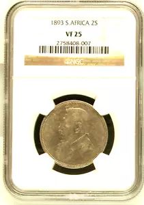 1893 South Africa 2 Shillings, NGC VF 25 - Picture 1 of 2