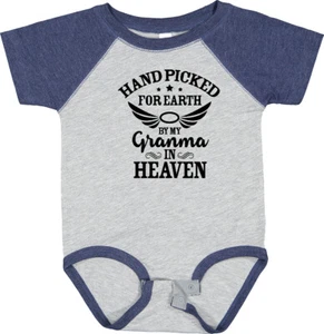 Inktastic Handpicked For Earth By My Granma In Heaven With Angel Baby Bodysuit - Picture 1 of 10