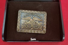 Powder in Case Superfine Eagle Vintage Belt Buckle Dupont Eagle Gun
