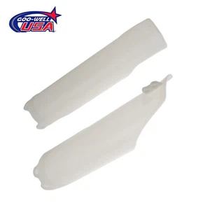 Front Fork Guards Plastic White for Honda 1995-2003 CR125R CR250R CR500R - Picture 1 of 7