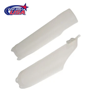 Front Fork Guards Plastic White for Honda 1995-2003 CR125R CR250R CR500R - Image 1 of 4