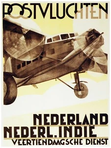 7687.Deko Poster.Home Room Wanddesign Kunstdruck.Niederlande Luftfahrt - Bild 1 von 1