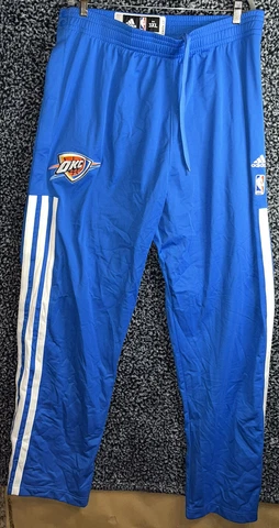 Adidas Men's Pants Jogger 3XL Plus 2 Inch Blue OKC Thunder Basketball *IN GAME* Cover
