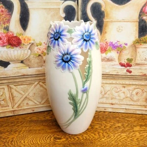 Jarrón de porcelana Franz raro jarrón margaritas XP1829 14" - Imagen 1 de 8