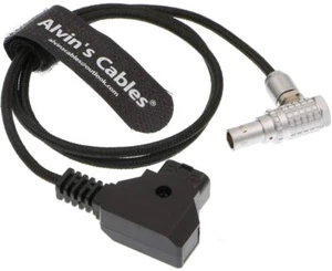Flexible Anton D Tap to 2 Pin Male Right Angle Power Cable for Teradek ARRI 60CM - Picture 1 of 4