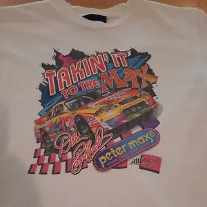 Vintage Dale Earnhardt Peter Max Takin Goodwrench Shirt Black L Youth Chase - Picture 1 of 5