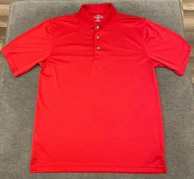 PGA CHAMPIONS TOUR Polo Golf Shirt MEN'S MEDIUM M Red Short-Sleeve Golfing Mens - Image 1 of 4