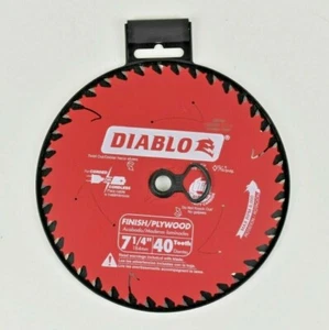 New Diablo Circular Blade 7-1/4 in (184 mm) 40 Teeth Corded or Cordless D0740R - Imagen 1 de 2