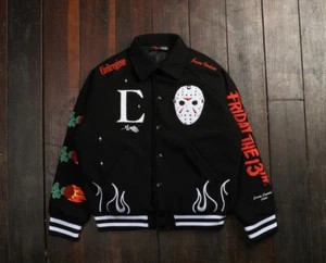 Friday The 13th x Civil Regime x Jason Soldout MEDIUM Limited Varsity Jacket BLK - Picture 1 of 6