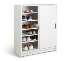 Chloe 2 Door Shoe Storage Cabinet - White