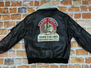 Redskins A2 Pilot's Flyer USA Leather LARA CROFT TOMB RAIDER Size: L Tip Top - Picture 1 of 11