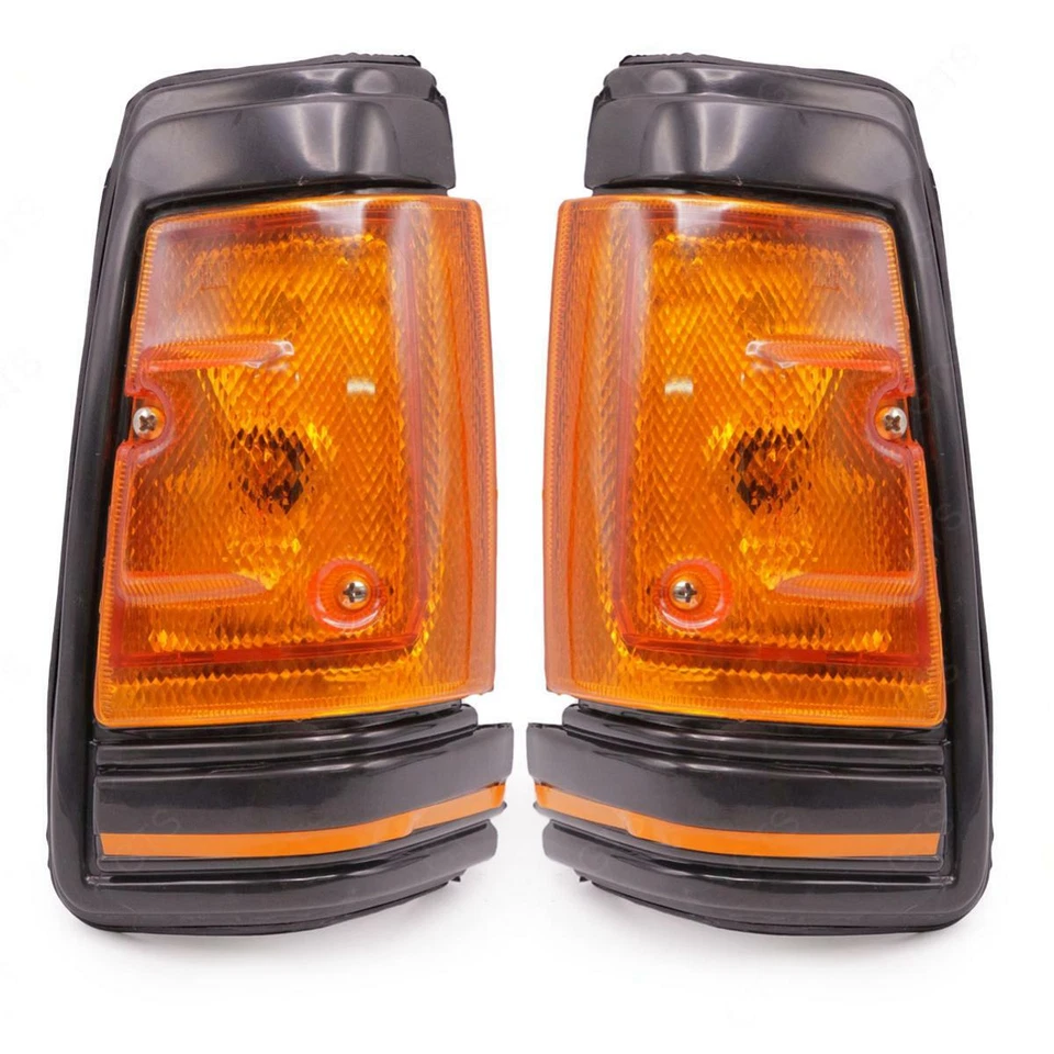 Set Black Turn Signal Marker Corner Light For Nissan Datsun 720 Sd23 D23 1983 86 - Image 1 of 4