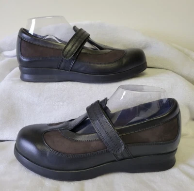 Zapatos ortopédicos Mary Jane Drew Desiree de cuero marrón negro para mujer talla 7,5 W Foto 1 de 4