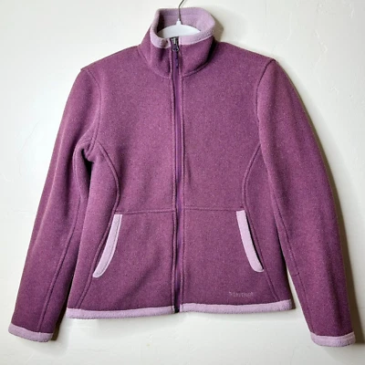Marmot Jacket Women's Small Purple Fleece Full Zip Mid Layer Winter Warm Outdoor - Image 1 of 4