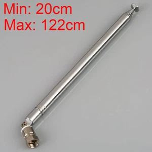 75Ω F Stecker Teleskop Antenne TV Radio DAB AM/FM UNBAL 10 Abschnitt - Bild 1 von 5