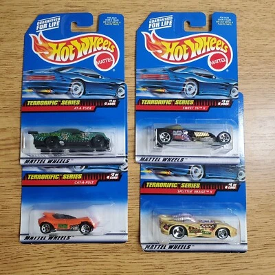 Juego Completo De 4 De Colección Hot Wheels 1998 Serie Terrorific Nuevo 1:64 Die Cast Foto 1 de 2