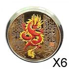 6X 2024 Chinese New Year Commerative Coin Chinese Dragon Lucky Coin Gifts