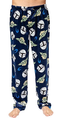 Star Wars The Mandalorian Men's Grogu This Is The Way Sleep Pants, Blue - Image 1 of 2
