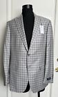 Hart Schaffner Marx Chicago Grey Plaid Suit Jacket 42L Nwt $595
