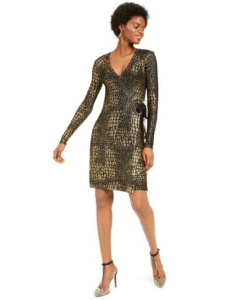 MSRP $120 Inc Metallic-Print Sweater 