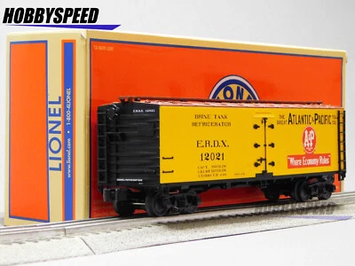 LIONEL ATLANTIC & PACIFIC WOODSIDE REEFER #12021 A&P O GAUGE train 2442212 NEW - Image 1 of 4
