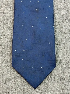 Stefano Ricci 领带蓝色圆点领带 4 英寸宽 60 英寸长意大利制造 — 第 1/4 张图片