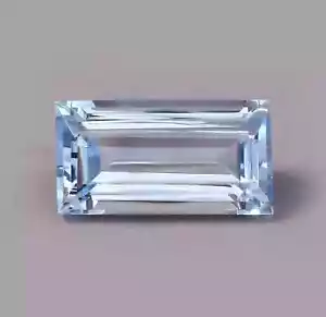 Santa Maria Blue Aquamarine Baguette 10-12 Ct Natural Loose Gemstone Certified - Picture 1 of 4
