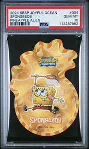 2024 Wondercard Spongebob Schwammkopf Schatz Serie #4 Pineapple Alien PSA 10 - Bild 1 von 4