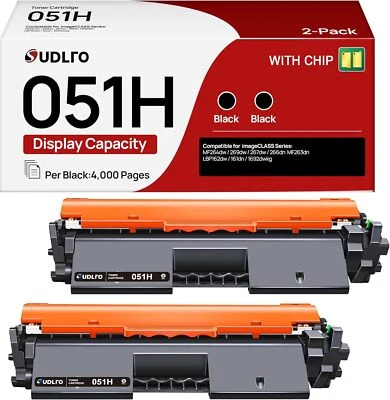 2pack Compatible Toner Cartridge Replacement for Canon 051H 051 High Yield - Image 1 of 4