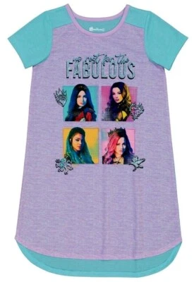 $32 Girls Disney Descendants 3 Nightgown Pajama Sleep Shirt Audrey Evie Mal 8 M - Image 1 of 3