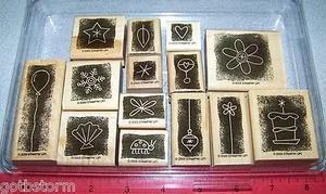 Birthday Flower Cake Stamp Set Ladybug Baby by Stampin Up Stipple Celebrations - Picture 1 of 12