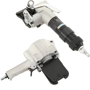 Druckluft Stahl Umreifungsgeräte Metall Banderoliermaschine Spanner & Cutter Versiegelung - Bild 1 von 12