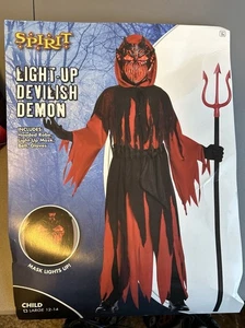 Disfraz Halloween Espíritu Iluminado Demonio Diabólico Niño Grande 12-14 - Imagen 1 de 7