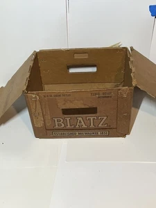 Scatola di cartone birra vintage Blitz fondata Milwaukee 1851 usata - Foto 1 di 13