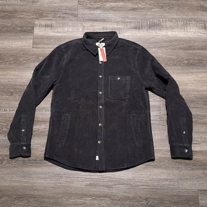 Marine Layer Herren Größe Small verwaschen schwarz Max gebrochen in Cord Overshirt S - Bild 1 von 7