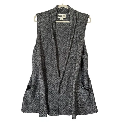 Habitat одежды жить в без рукавов длинный кардиган жилет Sz L серый вязаные карманы - Изображение 1 из 4