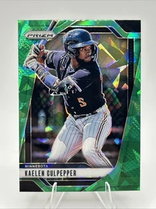 2025 Panini Prizm Kaelen Culpepper Green Ice Prizm #9 Minnesota Twins - Picture 1 of 10