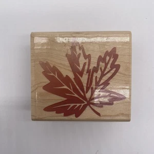 Rubber Stampede Maple Leaf Rubber Stamp - Picture 1 of 4