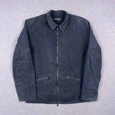 John Varvatos Jacket Mens Large Cotton Blend Wool Lined Navy Blue Made in Italy - Image 1 of 4