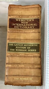 Vintage Websters New International Dictionary • Leather Bound • Published 1930 - Imagen 1 de 10