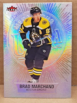 2021-22 Upper Deck Fleer Ultra Brad Marchand Medallions Platinum /100 #M-39 - Image 1 of 2